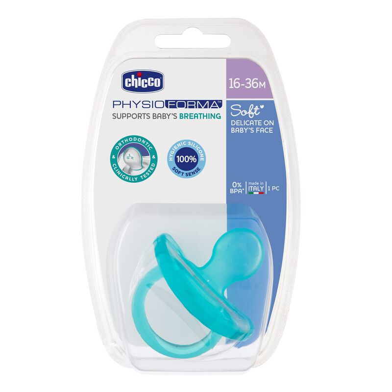 PhysioForma Soft 16-36m pacifier Blue - 1 PC (100% silicone) image number null